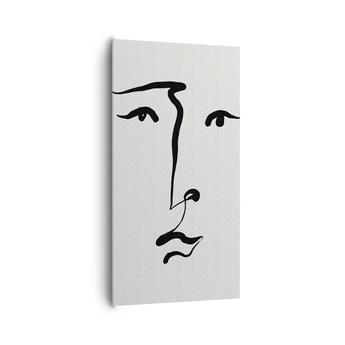 Impression sur toile - Image sur toile - Portrait avec une seule ligne - 65x120 cm