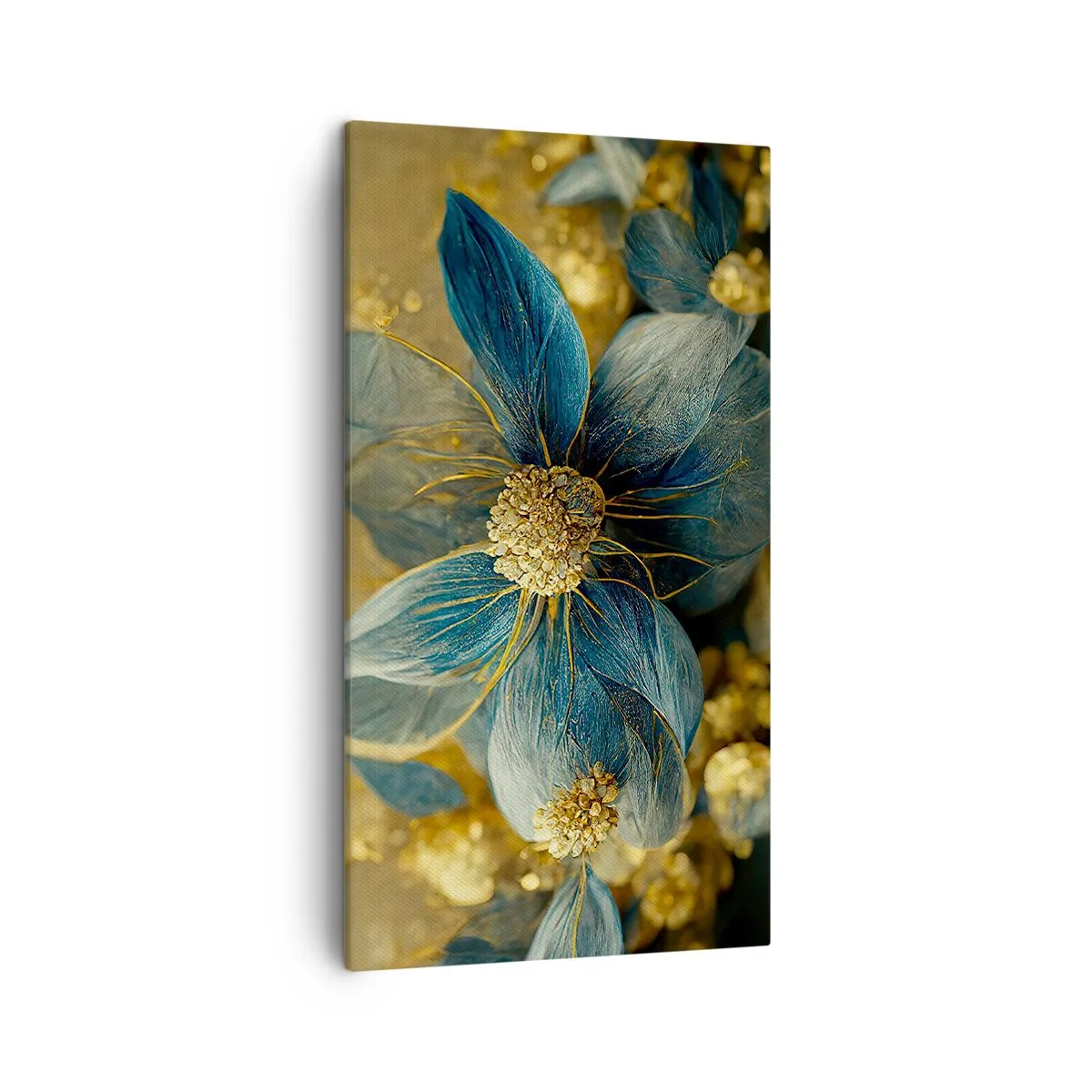 Impression sur toile - Image sur toile - Fleurir avec de l'or - 45x80 cm