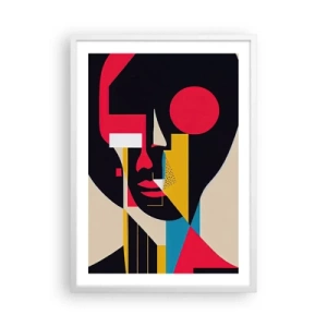 Affiche dans un cadre blanc - Poster - Son monde intérieur - 50x70 cm