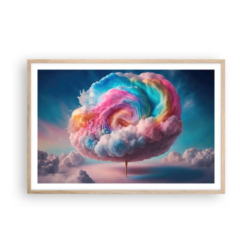 Affiche dans un chêne clair - Poster - Le rêve d'un parc d'attractions - 91x61 cm