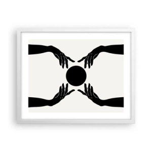 Affiche dans un cadre blanc - Poster - Signe secret - 50x40 cm
