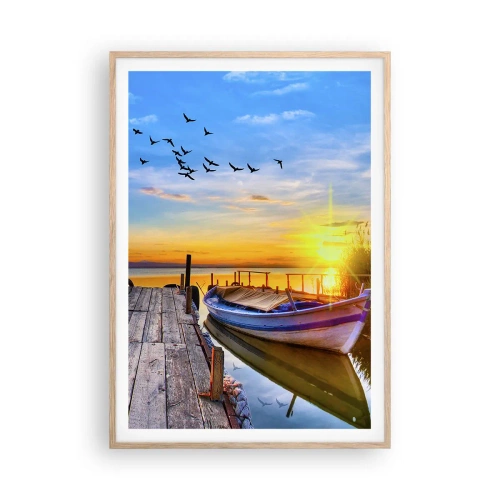 Affiche dans un chêne clair - Poster - Au revoir, à demain - 70x100 cm