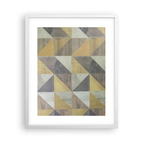 Affiche dans un cadre blanc - Poster - Suivant l'angle du triangle - 40x50 cm