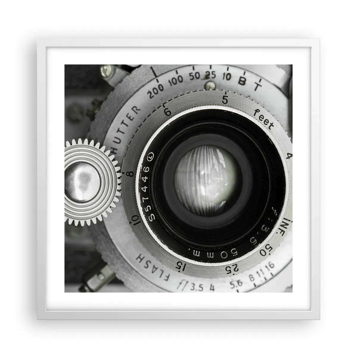 Affiche dans un cadre blanc - Poster - Histoire d'Hollywood - 50x50 cm