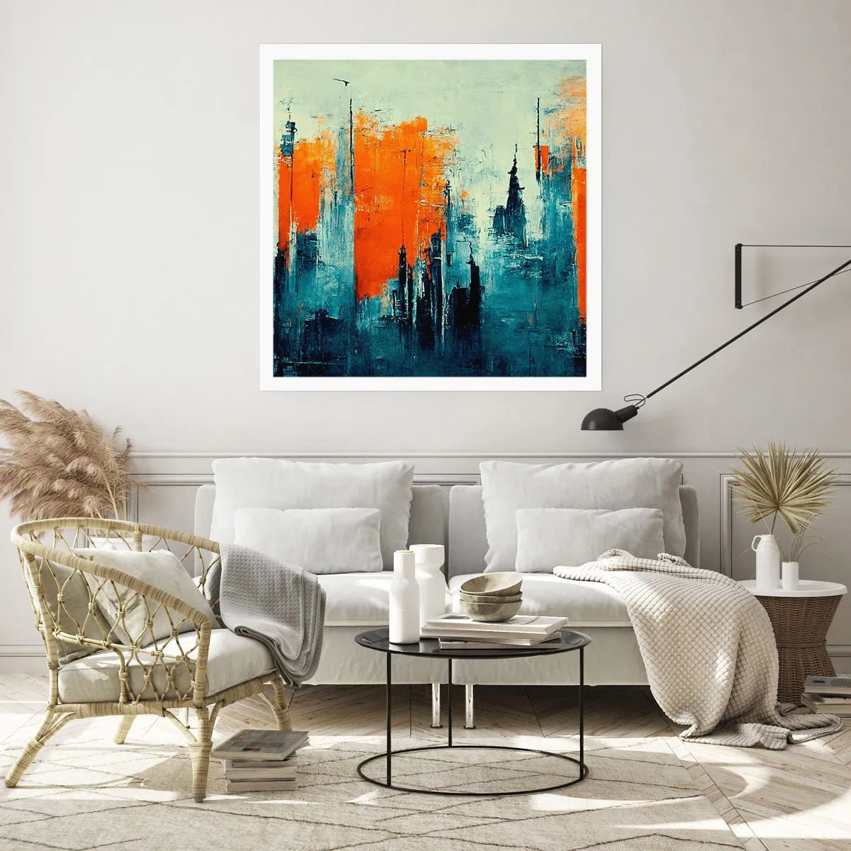 Affiche - Poster - Paysage moderne - 30x30 cm