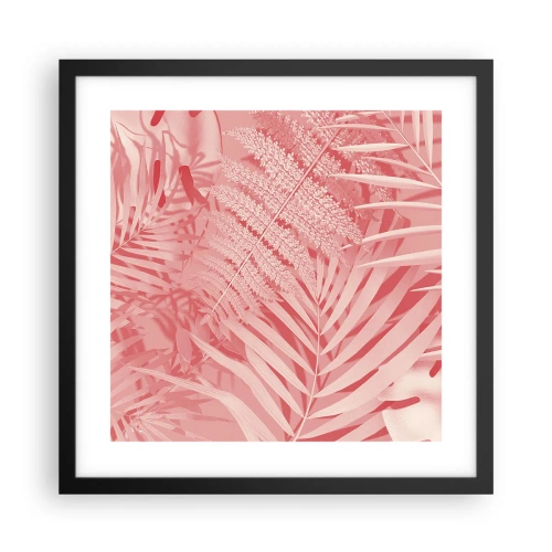 Affiche dans un cadre noir - Poster - Concept de rose - 40x40 cm