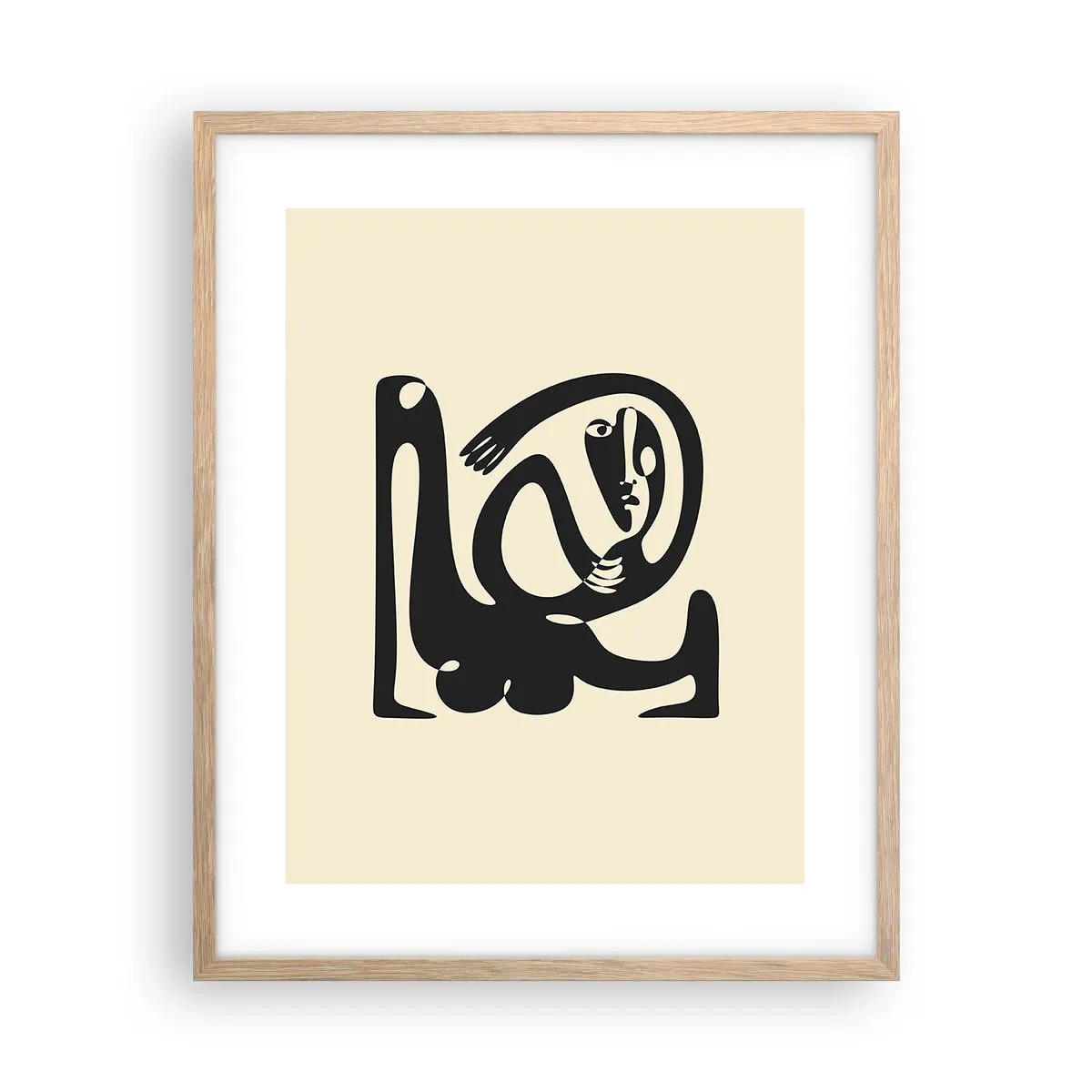 Affiche dans un chêne clair - Poster - Presque du Picasso - 40x50 cm