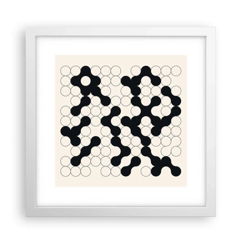 Affiche dans un cadre blanc - Poster - Jeu chinois – variation - 30x30 cm