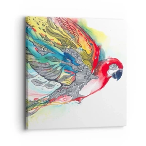 Impression sur toile - Image sur toile - Vivez haut en couleurs - 30x30 cm