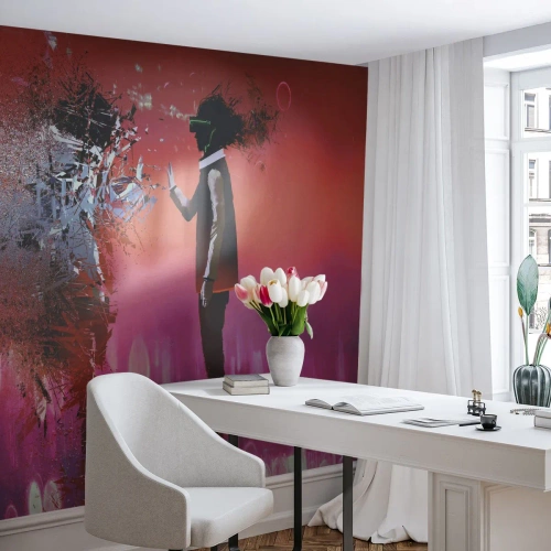 Papier Peint Photo Premium Sand - Pouvez-vous regarder à l'intérieur de vous-même ? - Abstraction, Morceau, Personnes - 350x256 cm