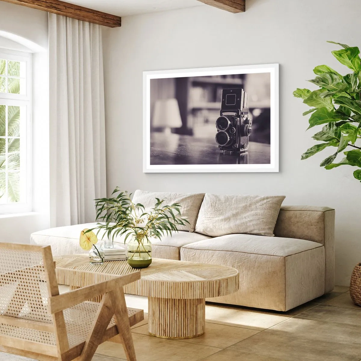 Affiche dans un cadre blanc - Poster - La magie de la photographie ancienne - 50x40 cm