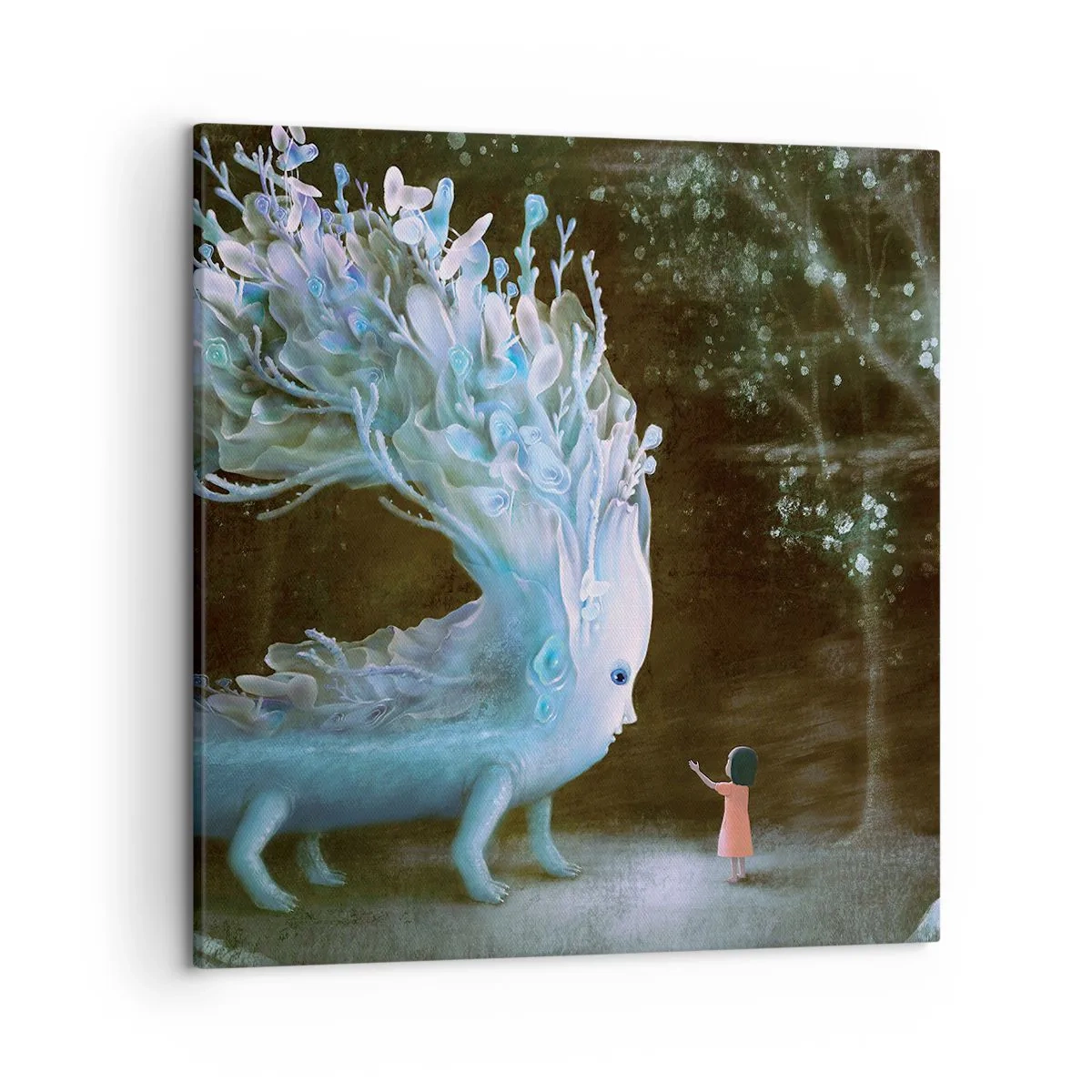 Impression sur toile - Image sur toile - Une rencontre fantastique - 50x50 cm