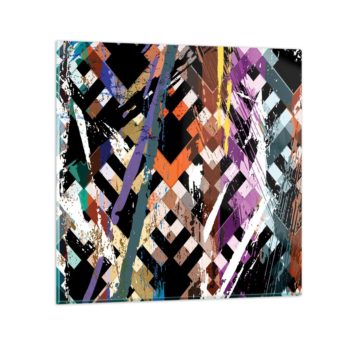 Impression sur verre - Image sur verre - Se mettre au carré - 50x50 cm