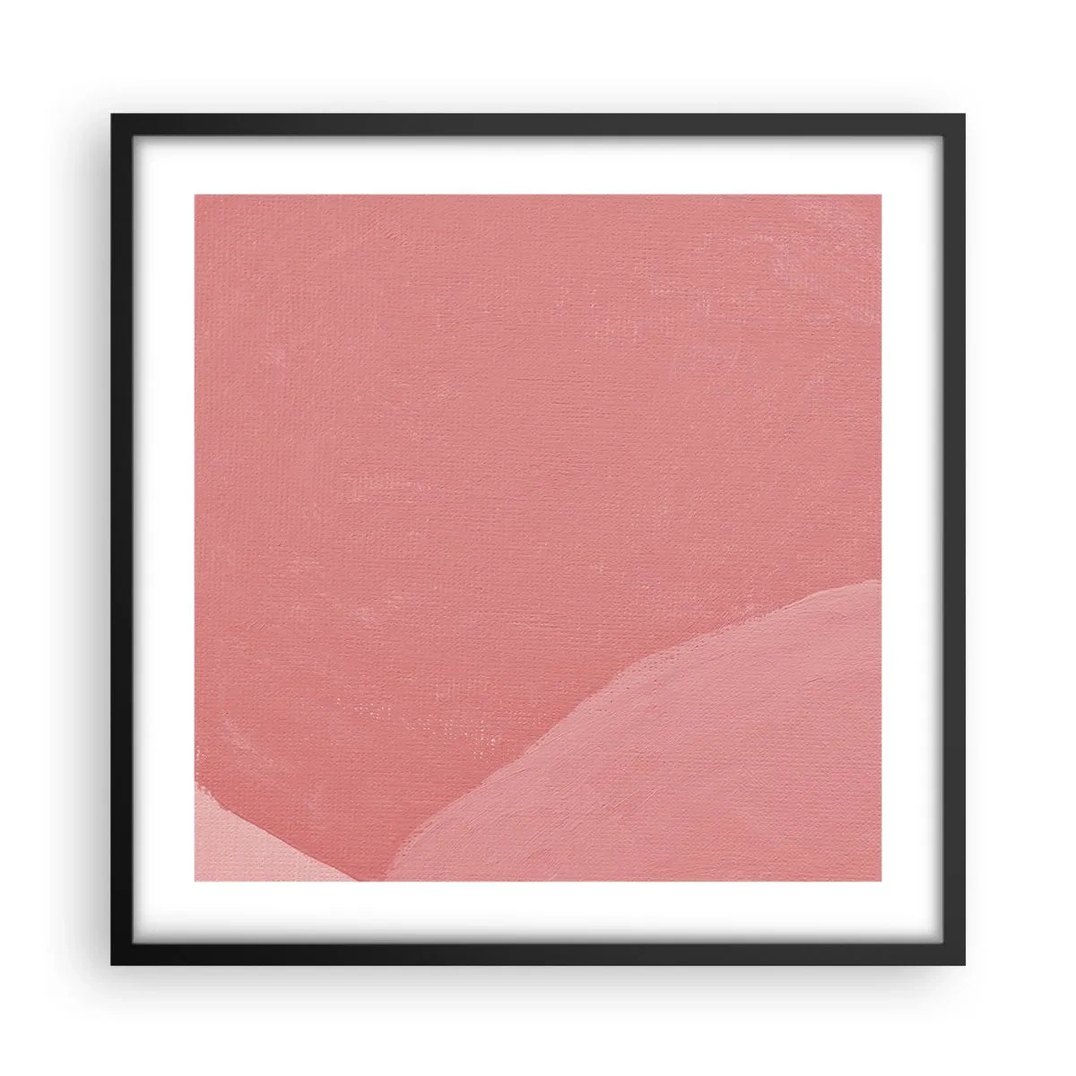 Affiche dans un cadre noir - Poster - Composition organique en rose - 50x50 cm