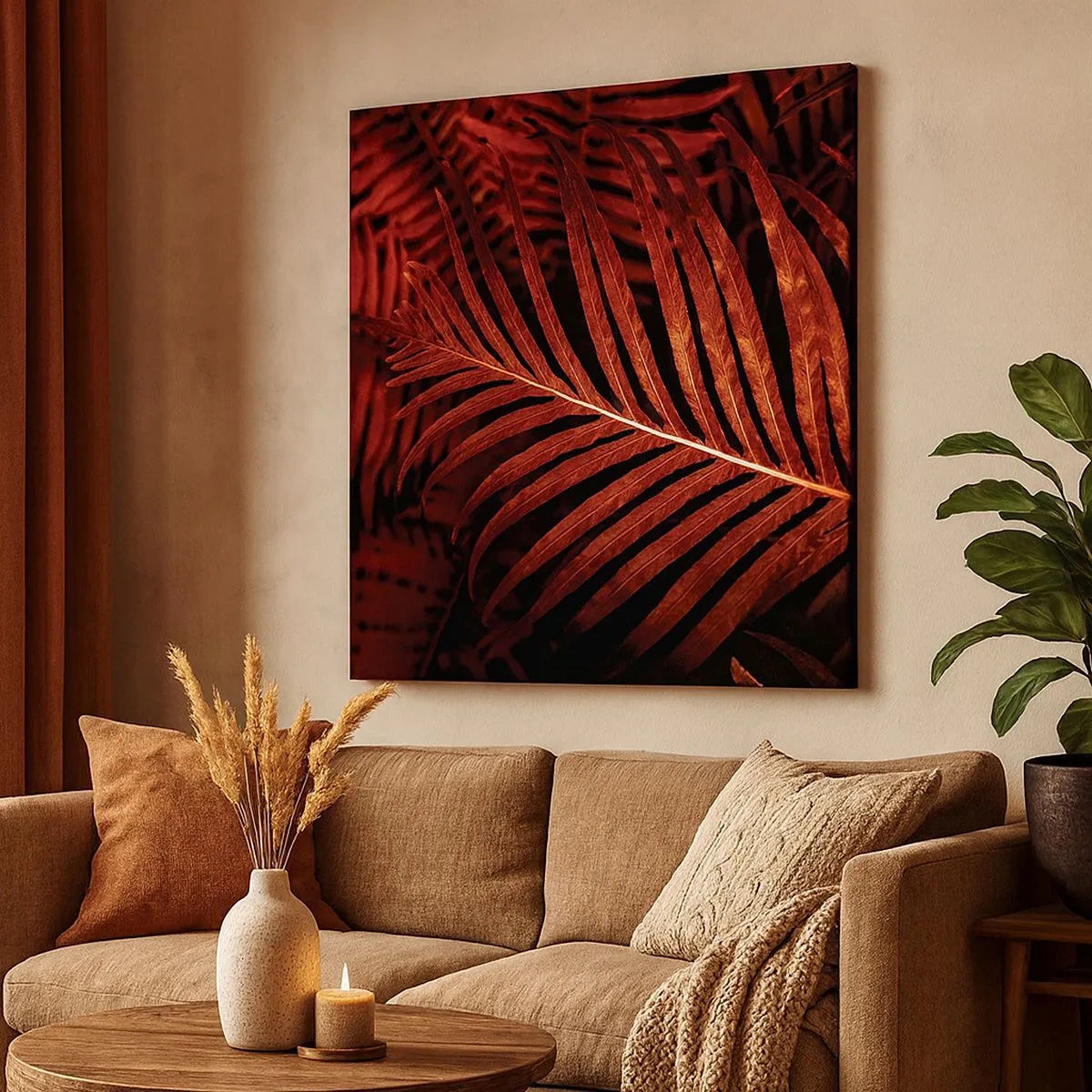 Impression sur toile - Image sur toile - Chaleur de la vie - 30x30 cm