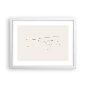 Affiche dans un cadre blanc - Poster - La forme du désir - 40x30 cm