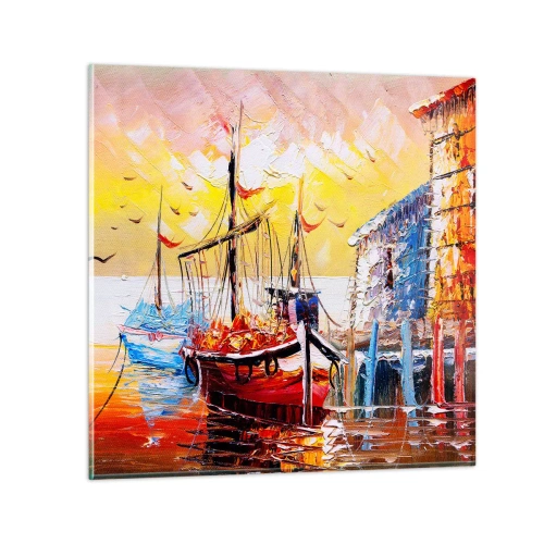 Impression sur verre - Image sur verre - Bon retour - 70x70 cm