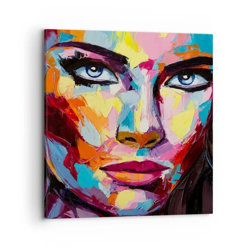 Impression sur toile - Image sur toile - L'âme aussi est colorée - 70x70 cm