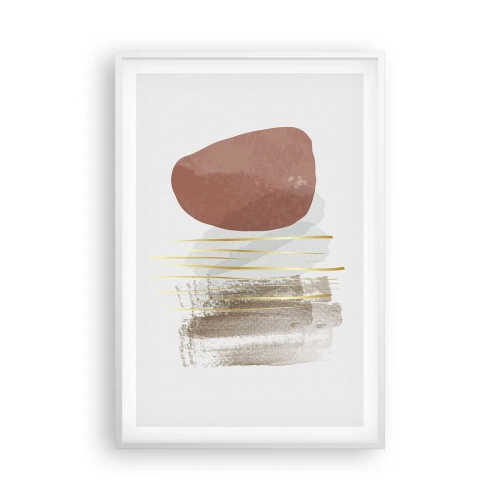 Affiche dans un cadre blanc - Poster - Colonnade abstraite - 61x91 cm