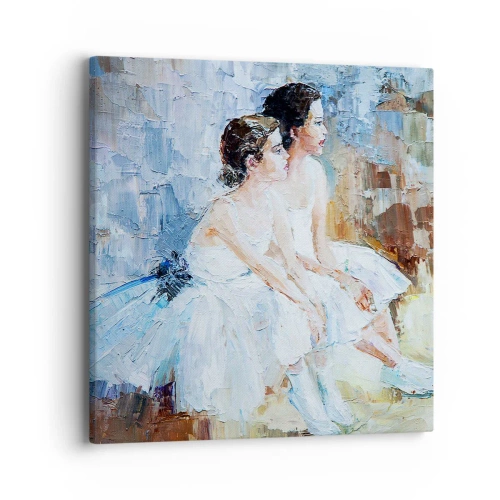 Impression sur toile - Image sur toile - Reste de jeunes cygnes - 40x40 cm