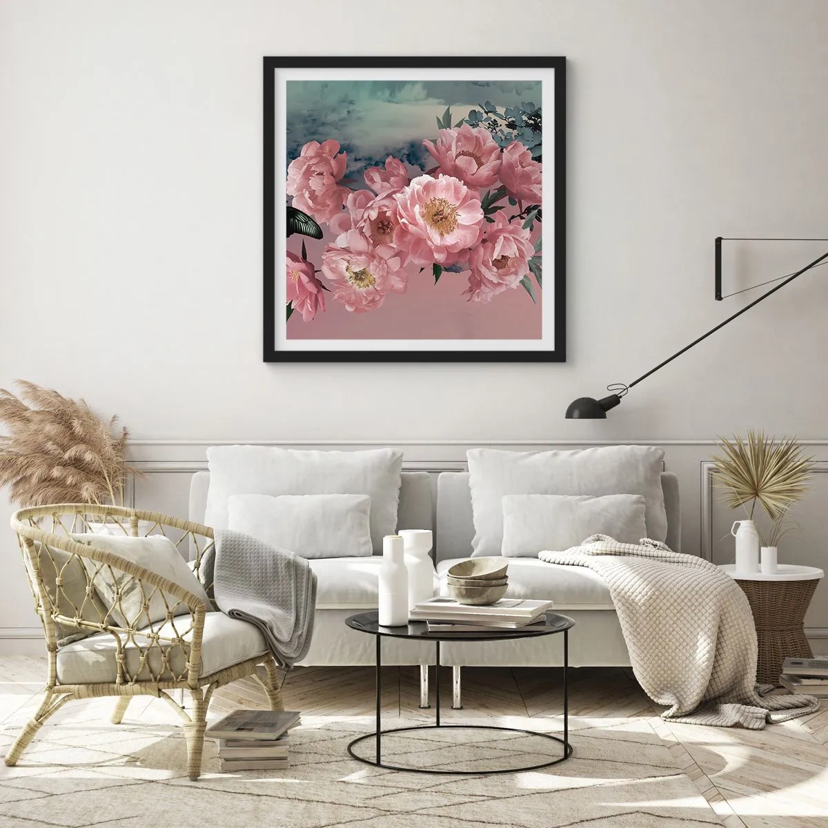 Affiche dans un cadre noir - Poster - Pic du romantisme - 60x60 cm