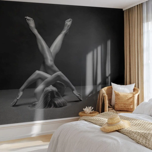Papier Peint Photo Premium Canvas - Géométrie de la nudité - Femme, Morceau, Corps - 450x315 cm