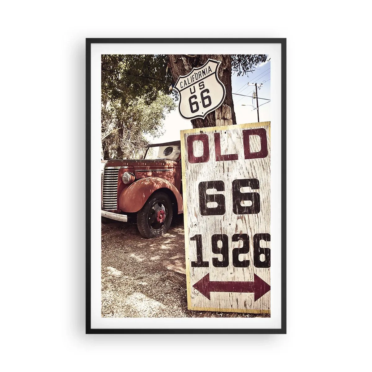 Affiche dans un cadre noir - Poster - La légende de la province américaine - 61x91 cm