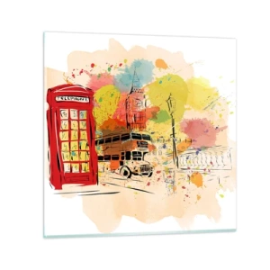 Impression sur verre - Image sur verre - La ville de la variété - 60x60 cm