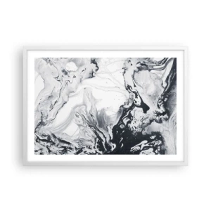 Affiche dans un cadre blanc - Poster - Au centre de la Terre - 70x50 cm