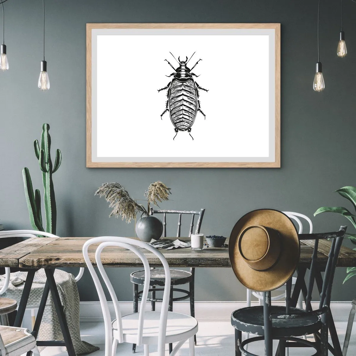 Affiche dans un chêne clair - Poster - Quel spécimen! - 100x70 cm