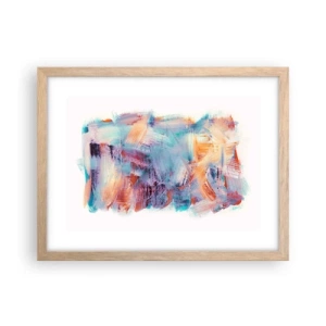 Affiche dans un chêne clair - Poster - Un désordre coloré - 40x30 cm