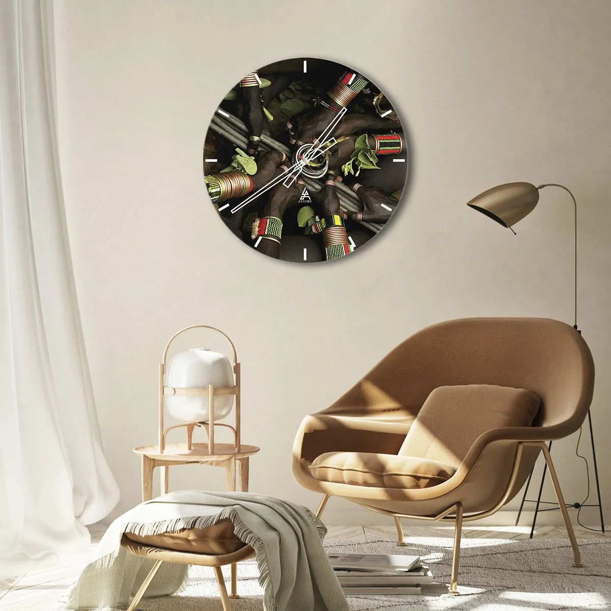 Horloge murale - Pendule murale - Nous sommes ensemble - 30x30 cm