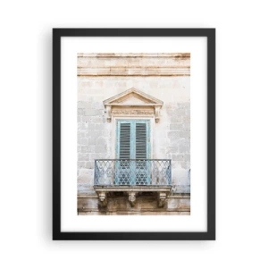 Affiche dans un cadre noir - Poster - Le charme unique de l'Italie - 30x40 cm