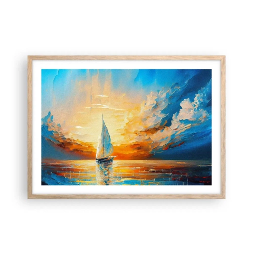 Affiche dans un chêne clair - Poster - Expédition en or - 70x50 cm