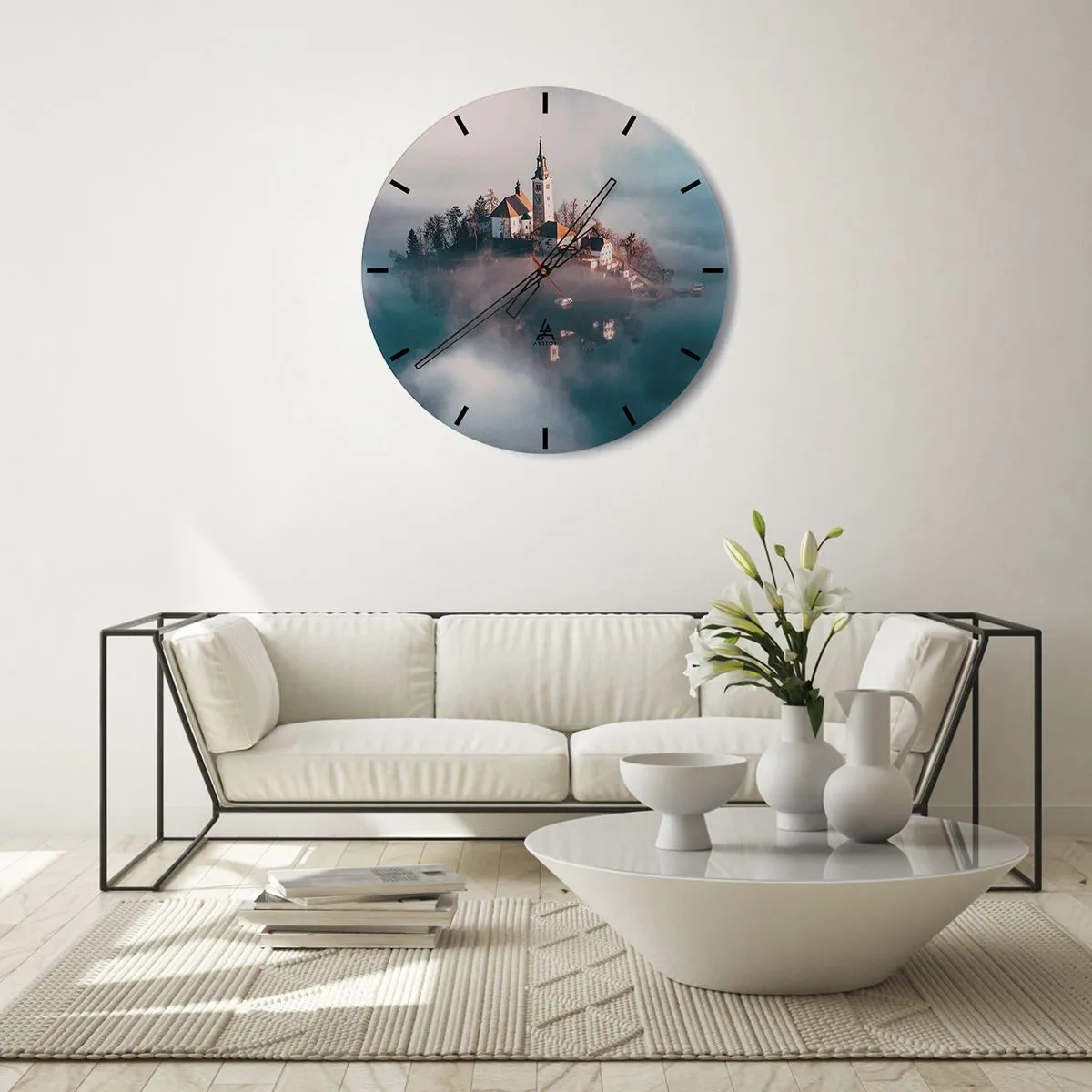 Horloge murale - Pendule murale - Île de rêve - 40x40 cm