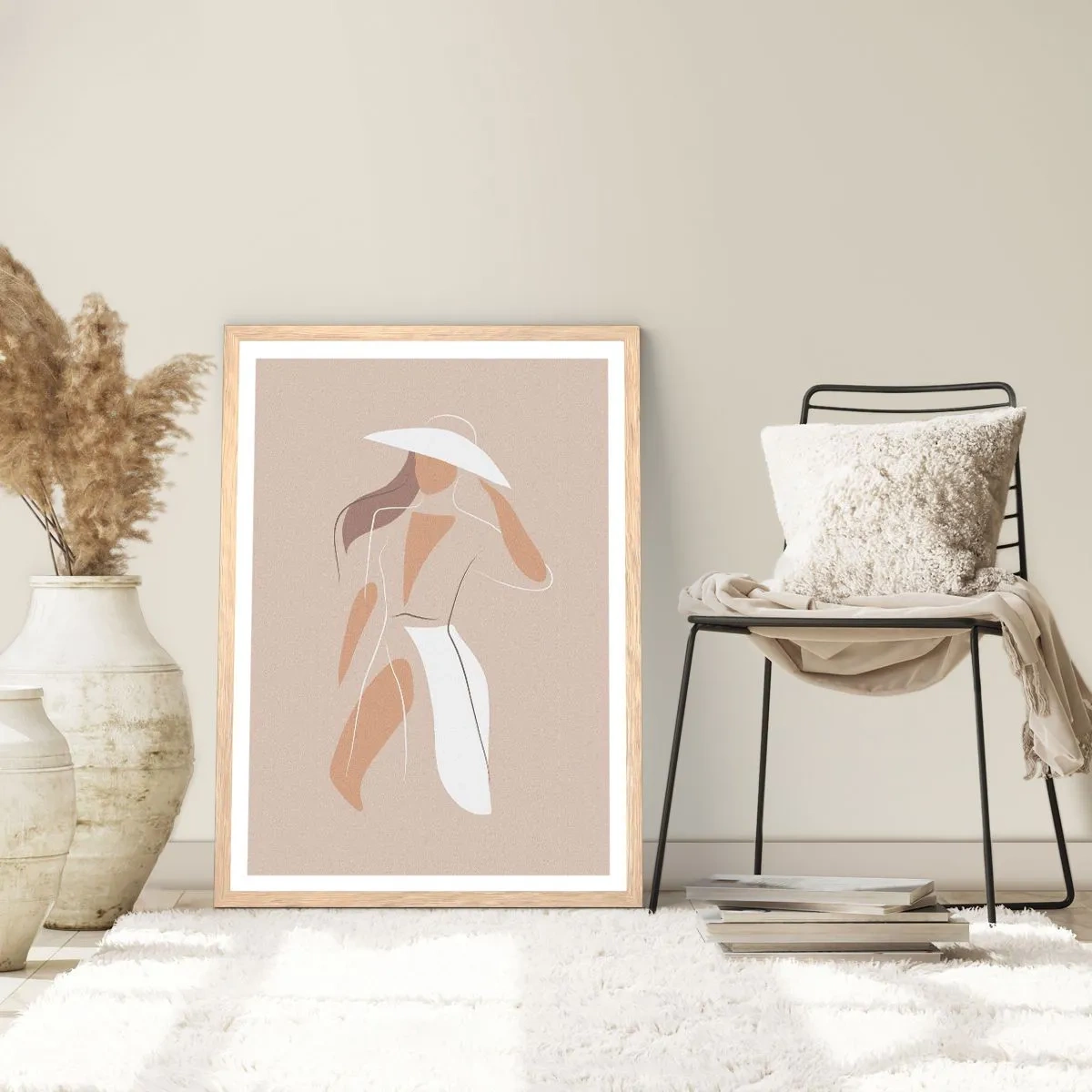 Affiche dans un chêne clair - Poster - Lea mode est un jeu - 40x50 cm