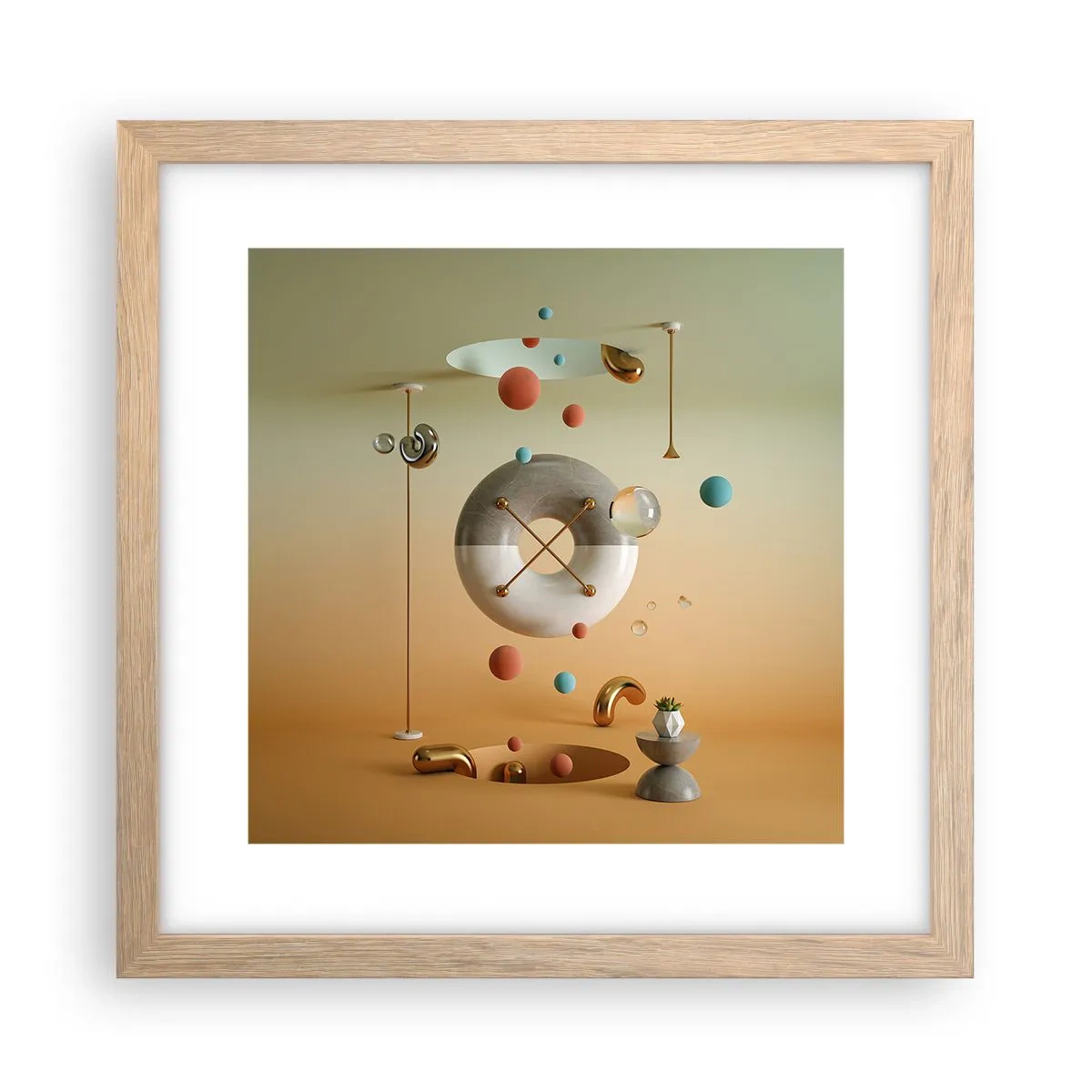 Affiche dans un chêne clair - Poster - Tout peut arriver - 30x30 cm