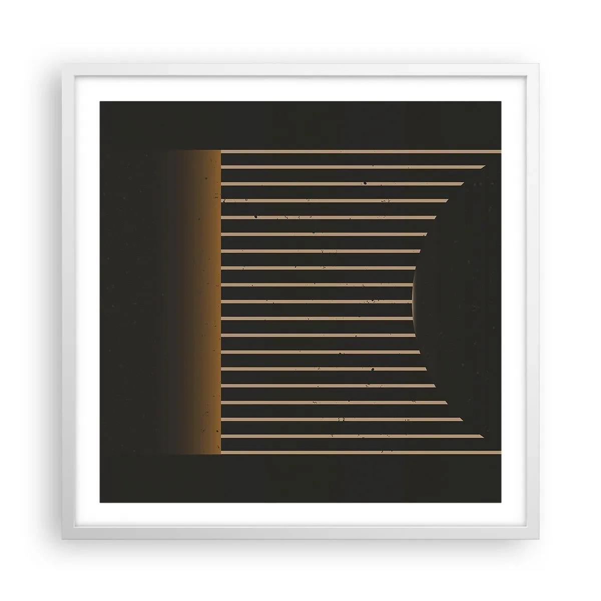 Affiche dans un cadre blanc - Poster - Explorez les ténèbres - 60x60 cm