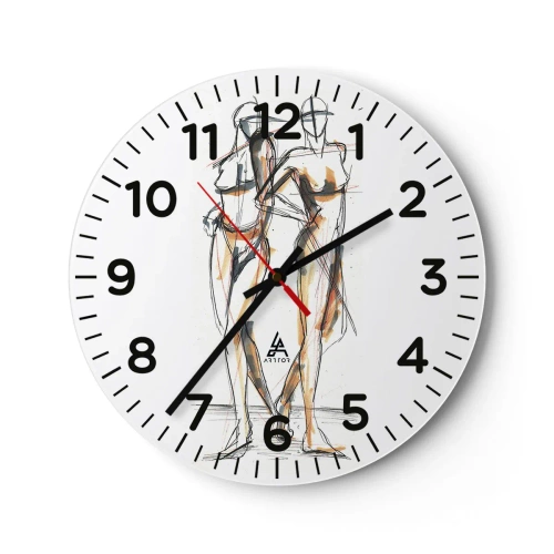 Horloge murale - Pendule murale - Étude de la grâce - 30x30 cm