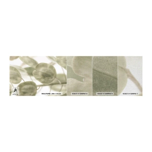 Échantillon de Papier Peint Premium Canvas - Au commencement il y avait des feuilles... - Fleurs, Calme, Feuilles - 100x30 cm