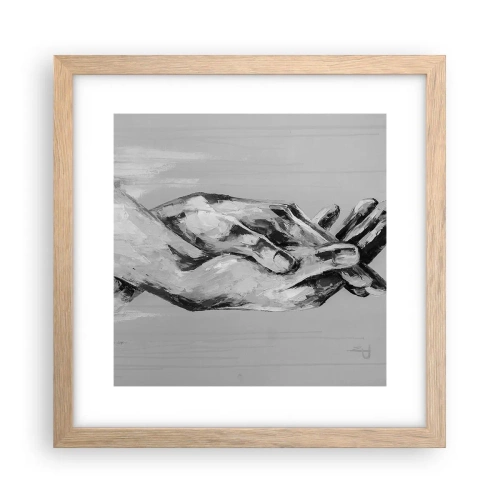 Affiche dans un chêne clair - Poster - Début... - 30x30 cm