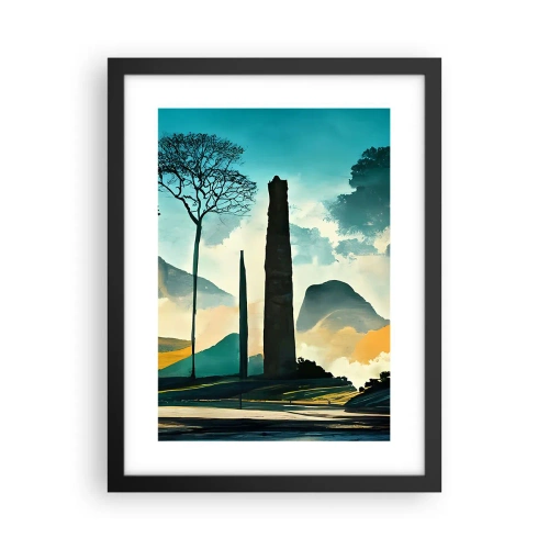Affiche dans un cadre noir - Poster - Toujours de plus en plus haut - 30x40 cm