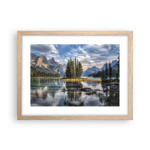 Affiche dans un chêne clair - Poster - Sous les grandes eaux claires - 40x30 cm