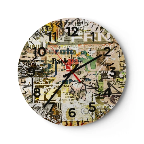 Horloge murale - Pendule murale - Oh, il se passe quelque chose... - 30x30 cm