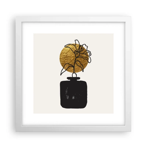 Affiche dans un cadre blanc - Poster - La beauté vaut son pesant d'or - 30x30 cm