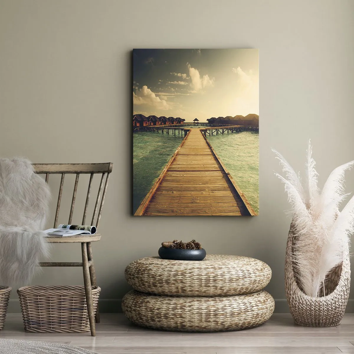 Impression sur toile - Image sur toile - Invitation chaleureuse - 45x80 cm