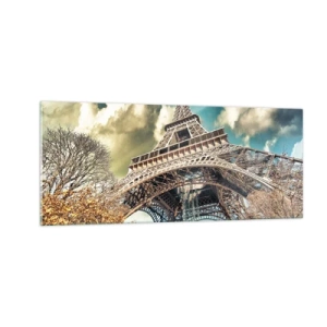 Impression sur verre - Image sur verre - Et en automne à Paris... - 100x40 cm