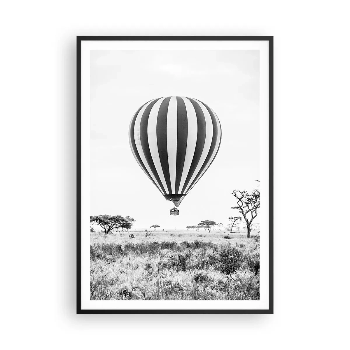 Affiche dans un cadre noir - Poster - Au dessus de la savane - 70x100 cm