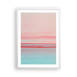 Affiche dans un cadre blanc - Poster - Abstraction à l'aube - 50x70 cm