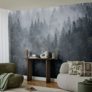Papier Peint Photo Premium Sand - Aube de la forêt - Paysage, Forêt, Nature - 350x256 cm